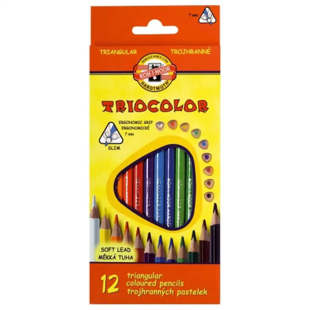 ICO: Koh-I-Noor Tricolor háromszögletű színes ceruza szett 12db-os kép 1