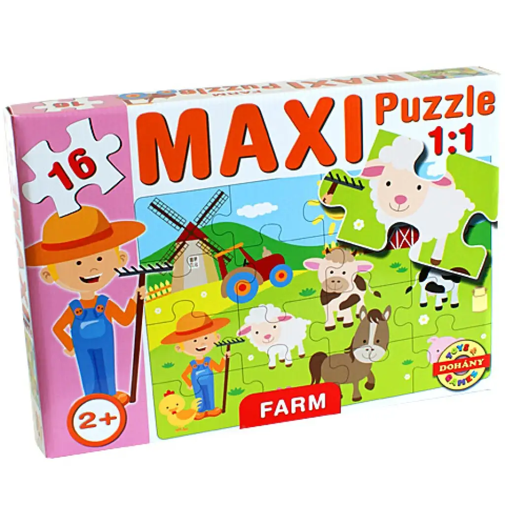 Maxi puzzle Farm állatokkal - D-Toys kép 1