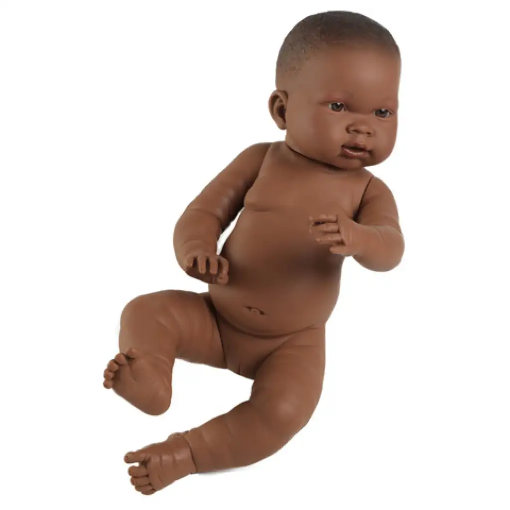 Afroamerikai lány csecsemő baba 45cm kép 1