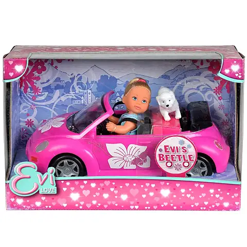 Steffi Love Évi + Volkswagen Beetle - Simba Toys kép 1