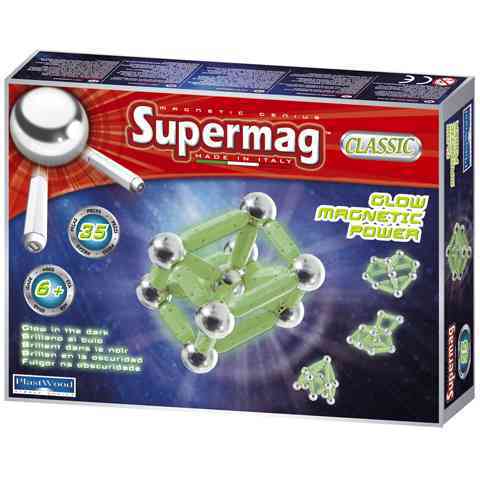 Supermag Classic: 35 db-os fluoreszkáló mágneses készlet kép 1