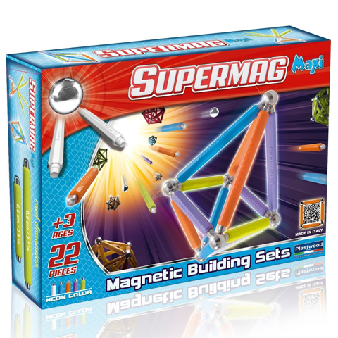 Supermag: Maxi neon 22 db-os mágneses játék kép 1