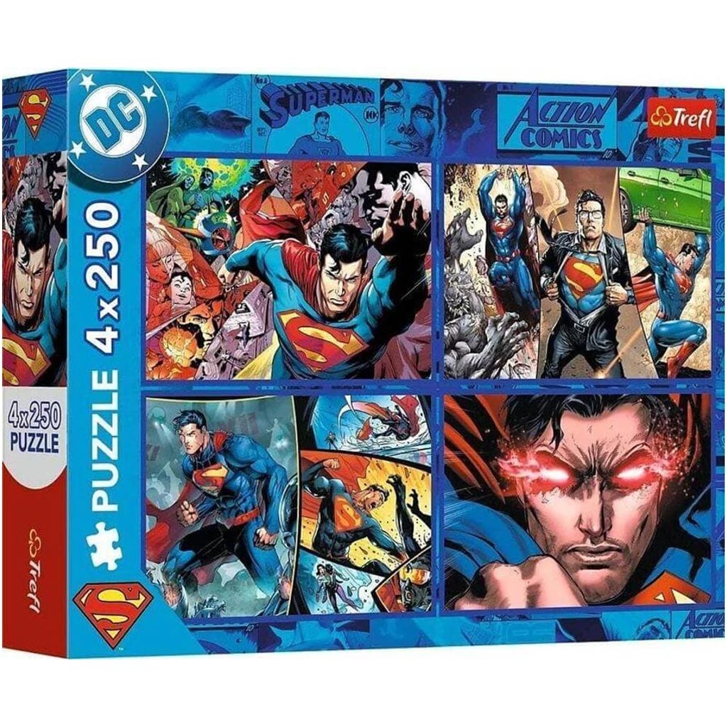 DC: A bátor Superman 4x250db-os puzzle - Trefl kép 1