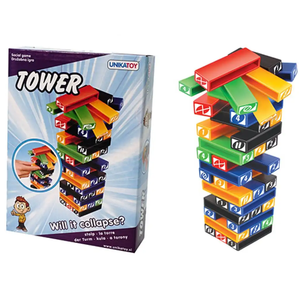 Mini Jenga torony ügyességi társasjáték kép 1