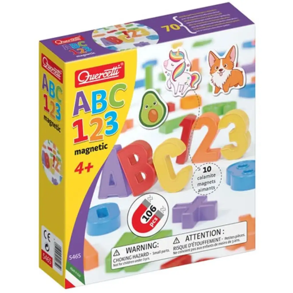 Quercetti: ABC + 123 mágneses szett 106db-os kép 1