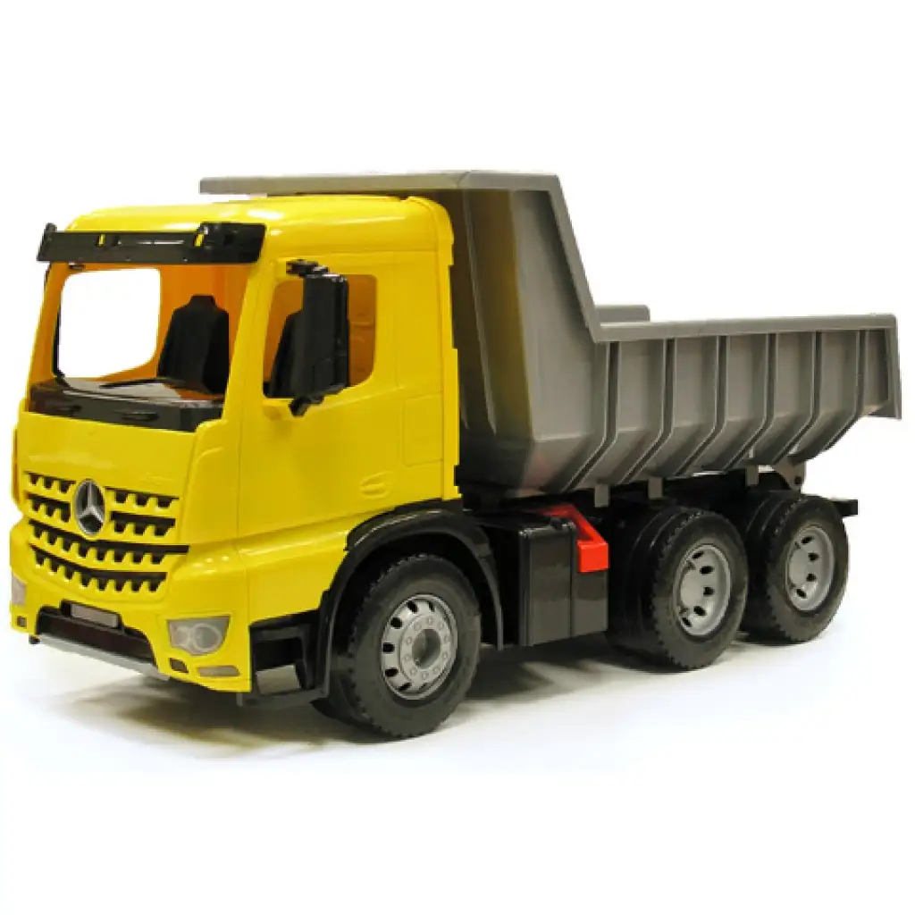 LENA: Mercedes-Benz Actros óriás dömper sárga/fekete 67cm kép 1