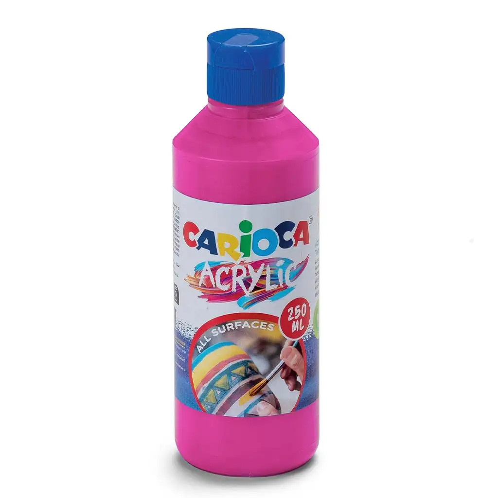 Acrylic 250ml-s akril festék rózsaszín színben - Carioca kép 1