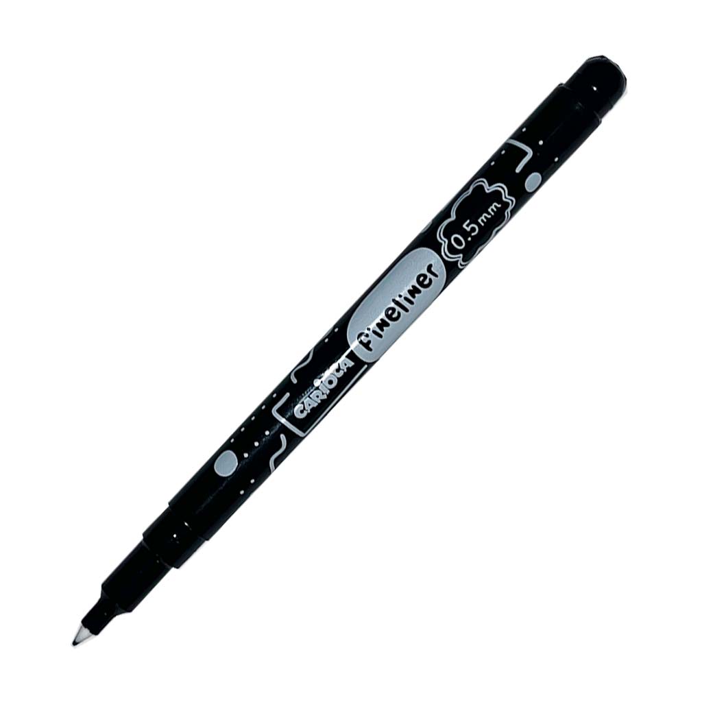 Fineliner tűfilc fekete színű 0.5mm - Carioca kép 2