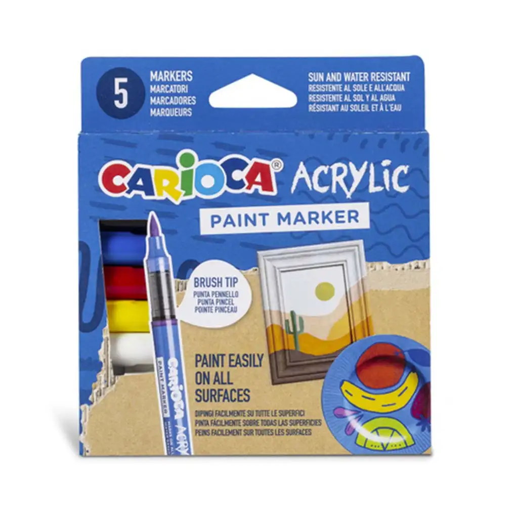Acrylic Akril marker 5db-os szett - Carioca kép 1
