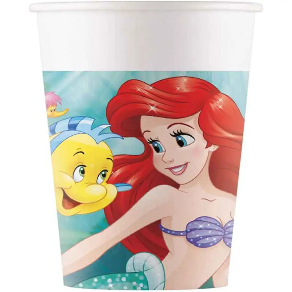 Ariel a kis hableány 8 db-os papírpohár szett 200ml kép 1