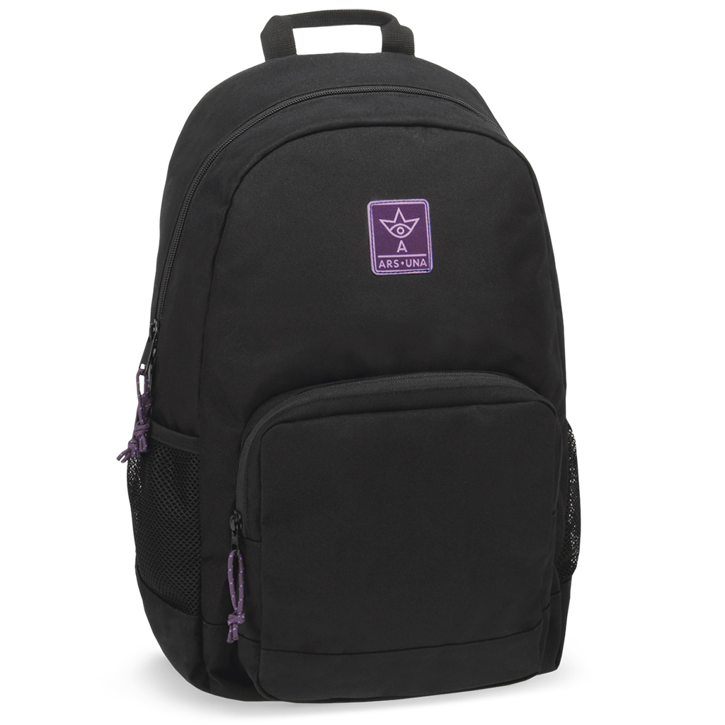 Ars Una: Girl's Black-Violet Cordura iskolatáska hátizsák AU-14 32x51x25cm kép 1