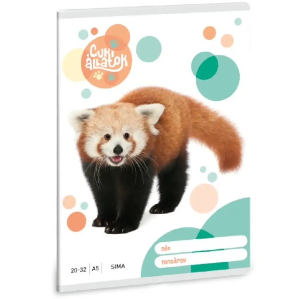 Ars Una: Cuki állatok - Vörös panda sima füzet A/5 20-32 kép 1