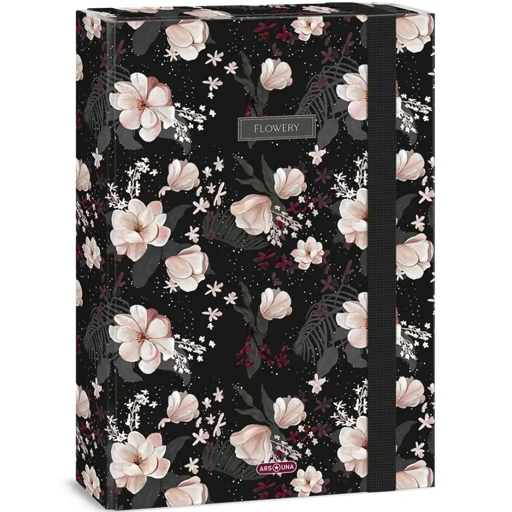 Ars Una: Flowery Black A/4 füzetbox kép 1