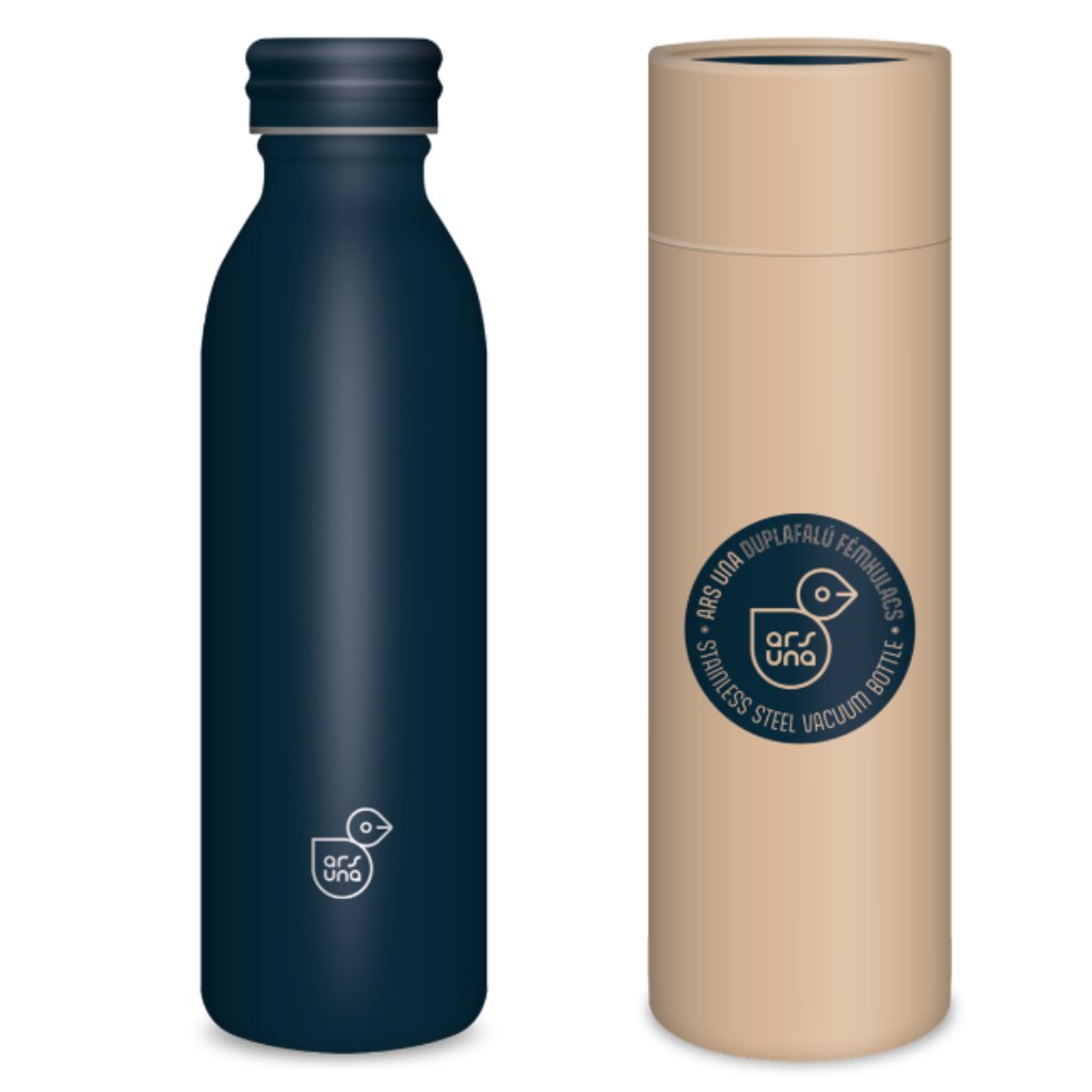 Ars Una Midnight Blue duplafalú fémkulacs 600ml kép 1