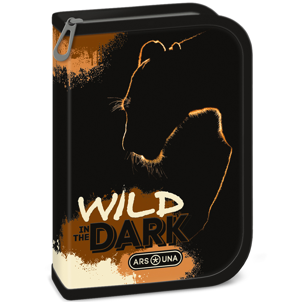 Ars Una: Wild in the dark oroszlános kihajtható töltött tolltartó 12,8x19,3x3,6cm kép 1