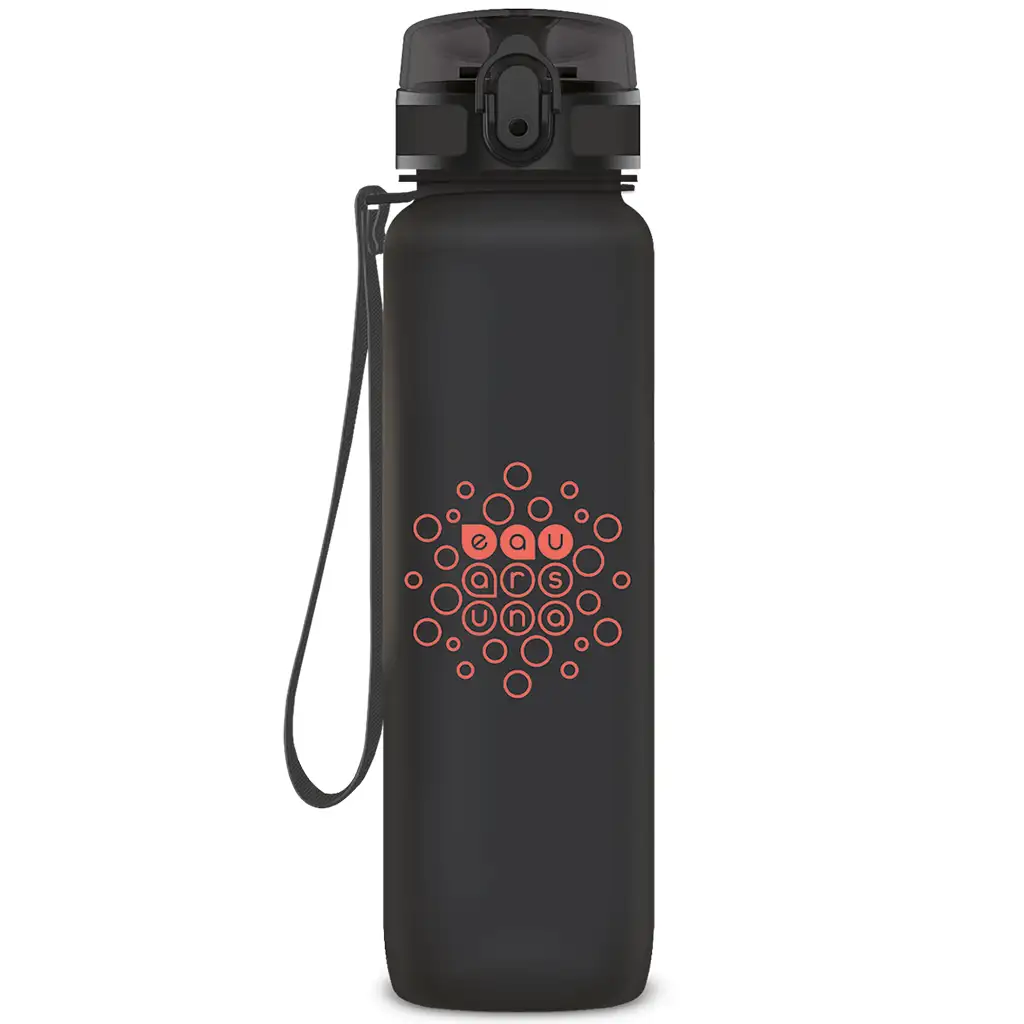 Ars Una: Dark Gray BPA-mentes motivációs kulacs 1000ml kép 1