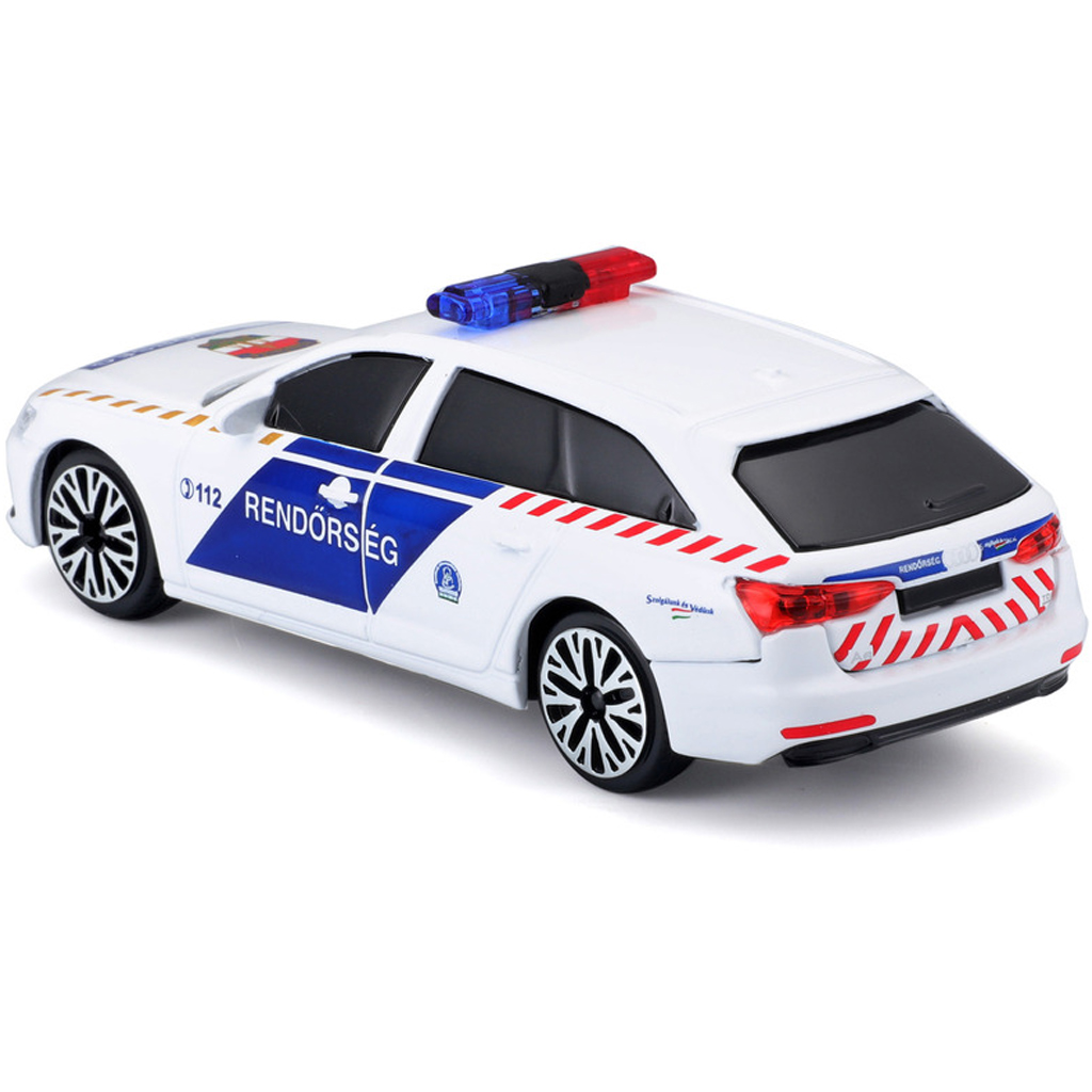 Bburago: Audi A6 szirénázó magyar rendőrautó 1/43 kép 4