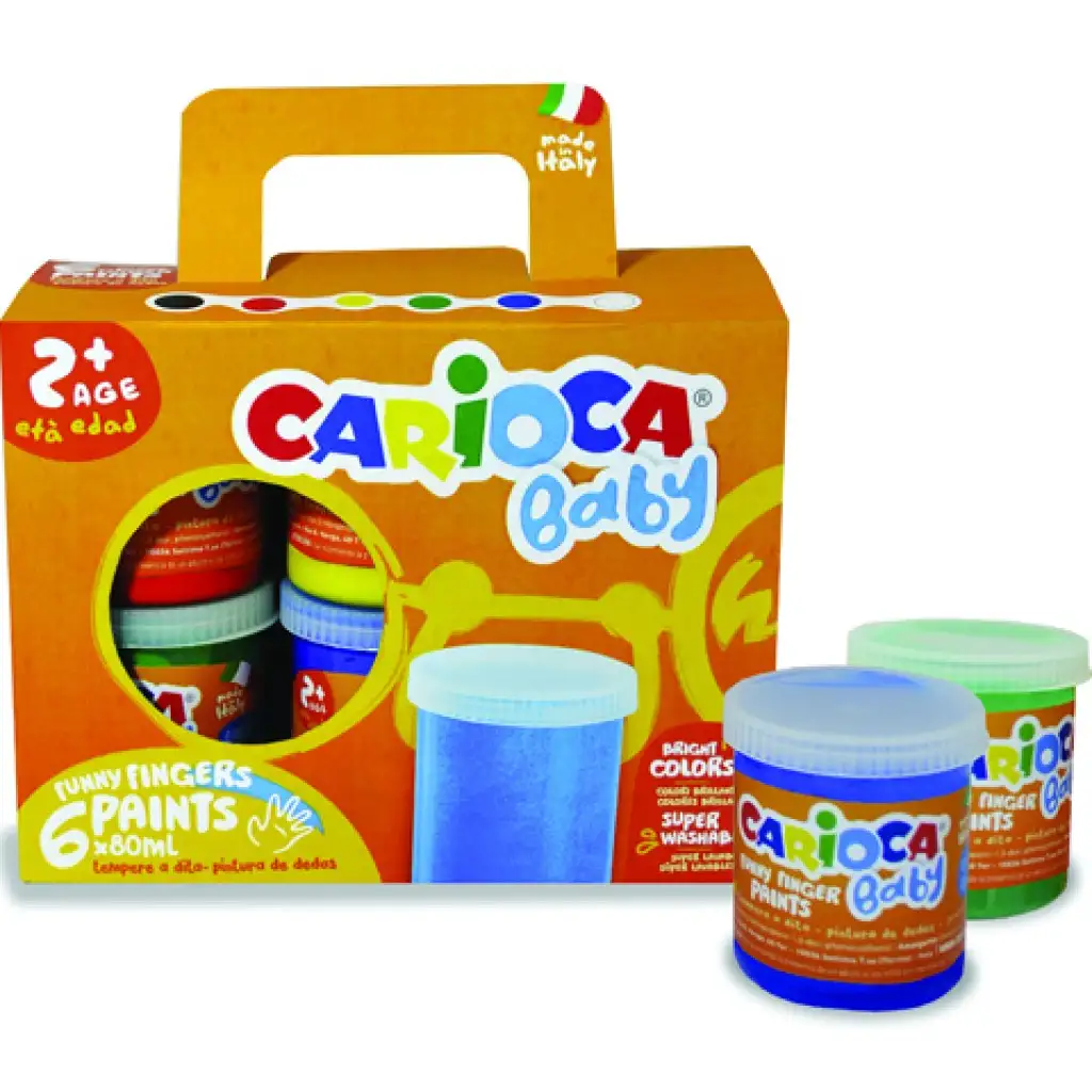 Baby lemosható ujjfesték 6db-os szett - Carioca kép 1