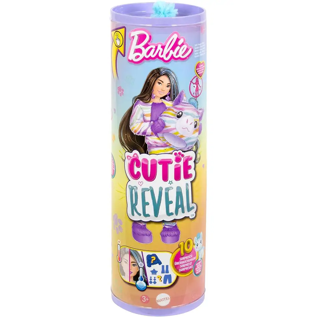 Barbie: Cutie Reveal Meglepetés baba - Zebra - Mattel kép 1