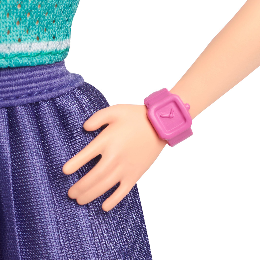 Barbie Fashionista stílusos baba vörös hajjal lila szoknyában - Mattel kép 4