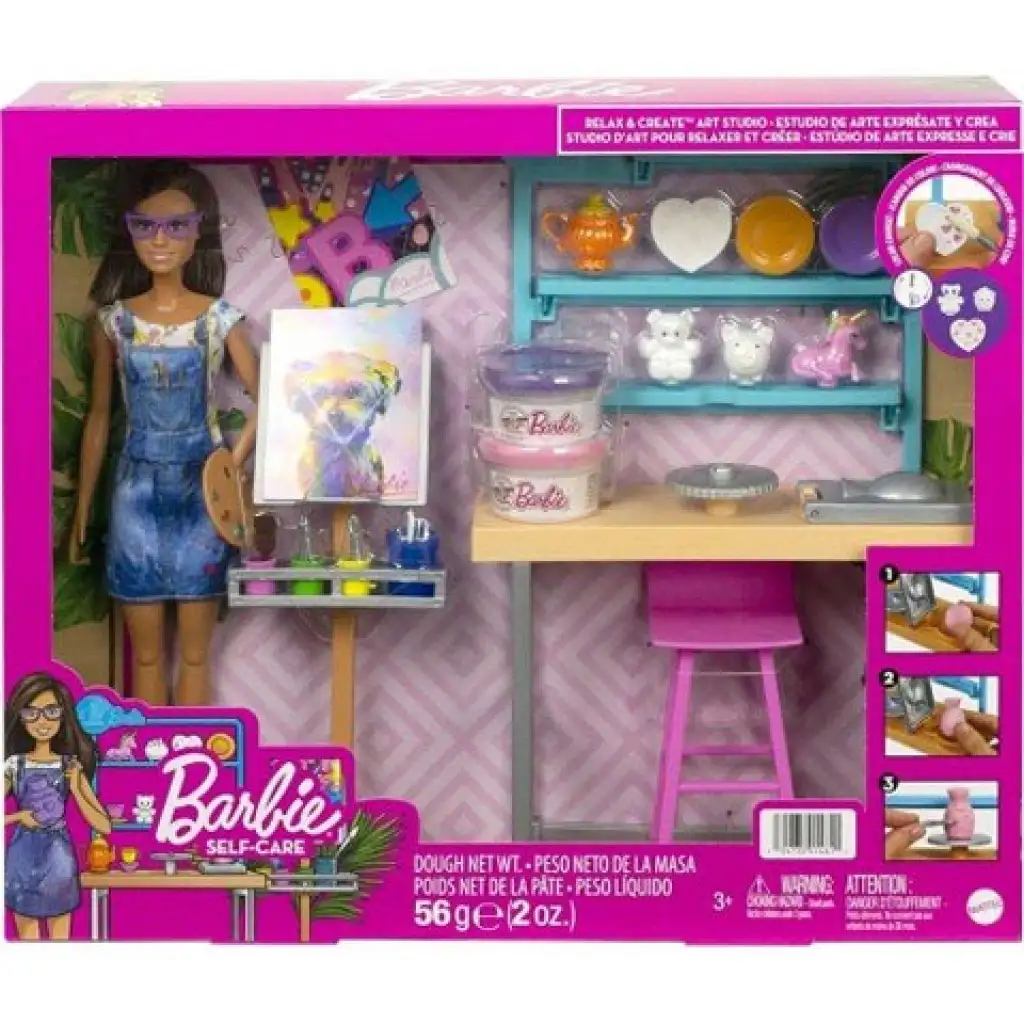 Barbie: Feltöltődés műterem játékszett babával - Mattel kép 1