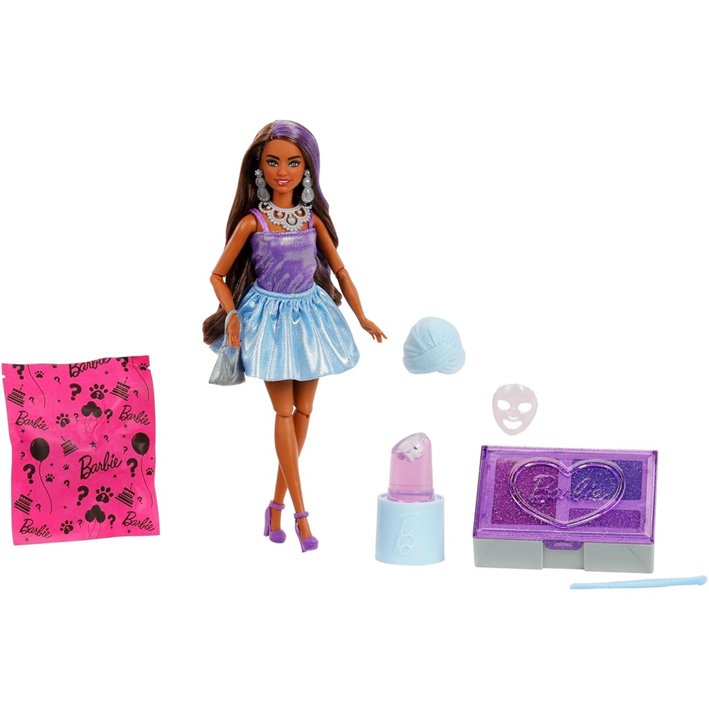 Barbie: Party Reveal meglepetés baba barna hajjal - Mattel kép 2
