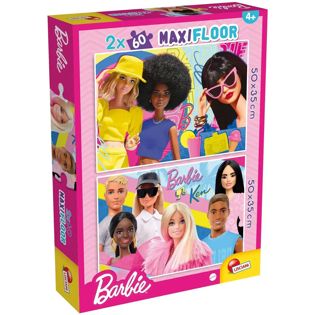 Barbie és barátai 2x60db-os maxi padló puzzle 50x35cm - Lisciani kép 1