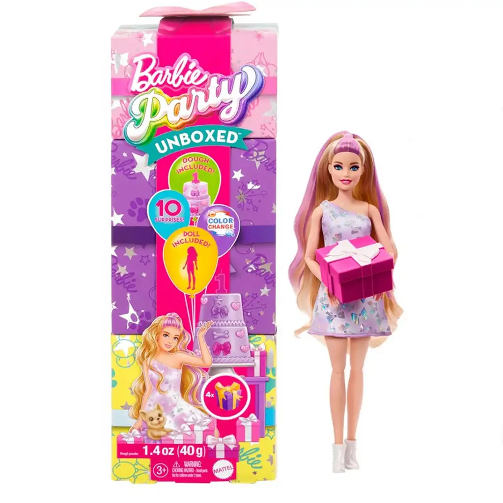 Barbie: Party Reveal meglepetés baba Francia buldog kutyussal - Mattel kép 1