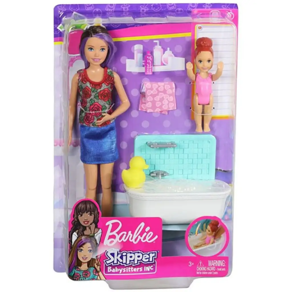 Barbie: Skipper fürdető bébiszitter játékszett - Mattel kép 1