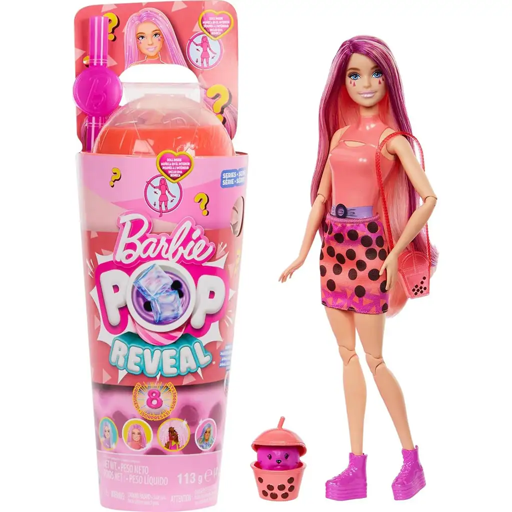 Barbie: Slime Reveal Bubi buli Narancssárga baba - Mattel kép 1