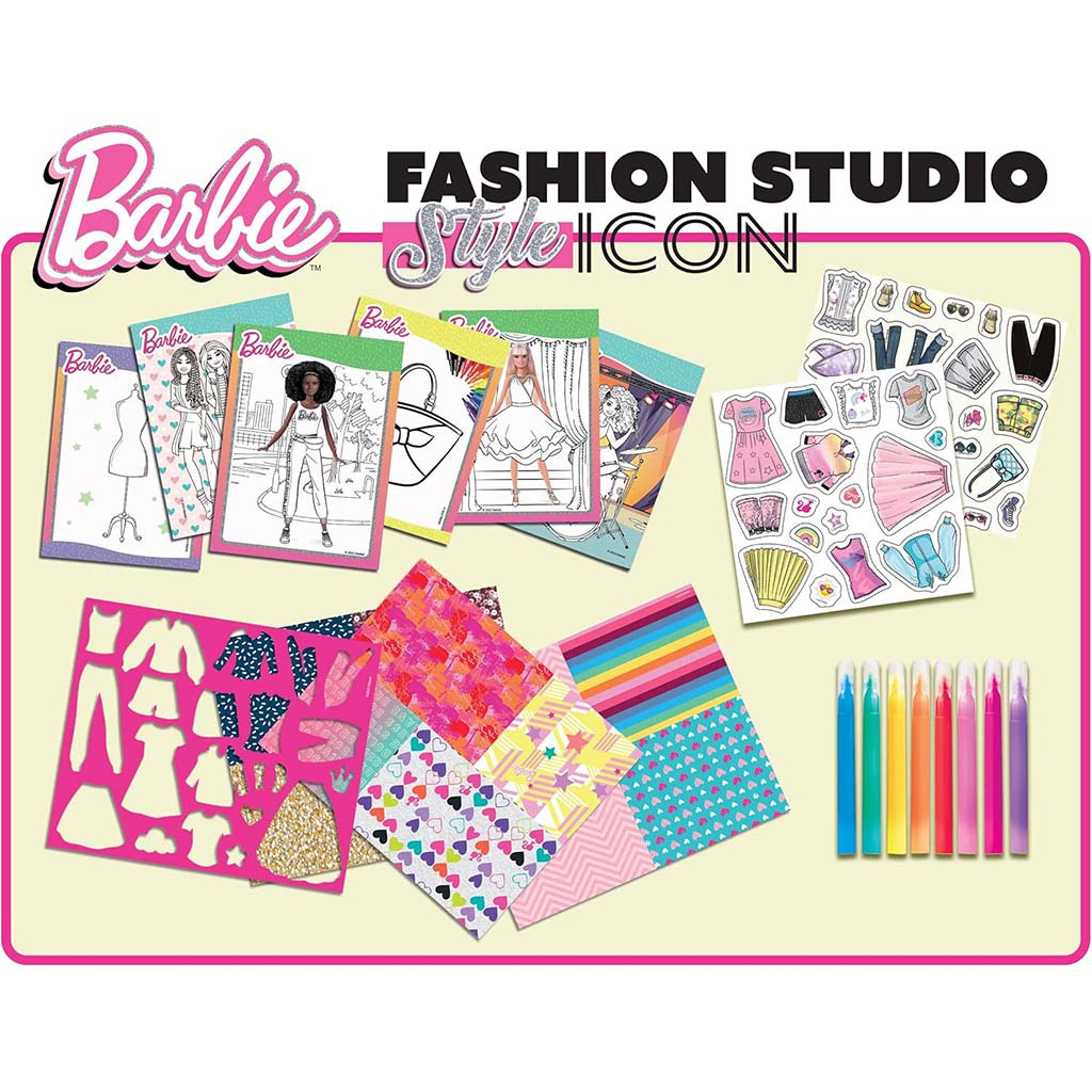 Barbie Style Icon színező és öltöztető szett - Lisciani kép 2