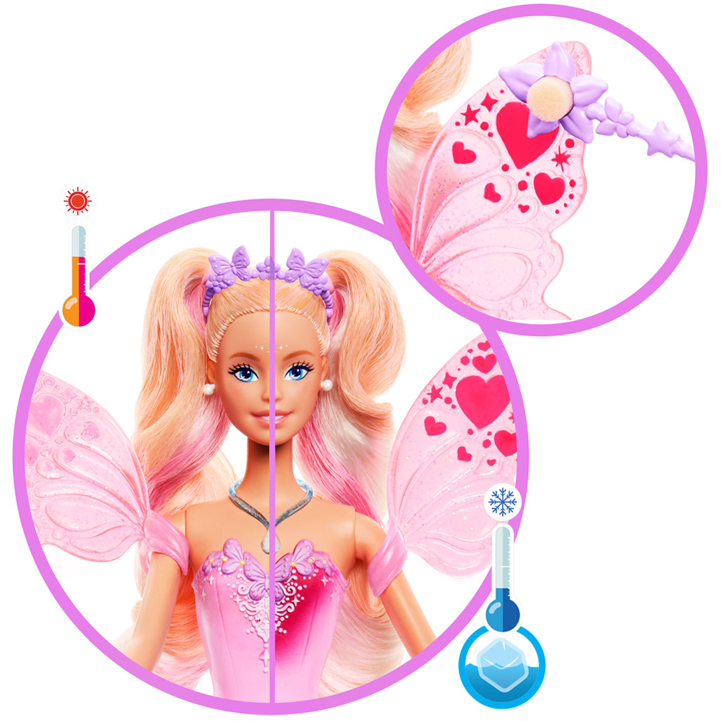 Barbie: Színváltós tündér baba - Mattel kép 3