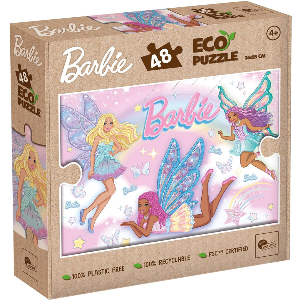 Barbie tündéri barátnők 48db-os Eco mini puzzle 35x25cm - Lisciani kép 1