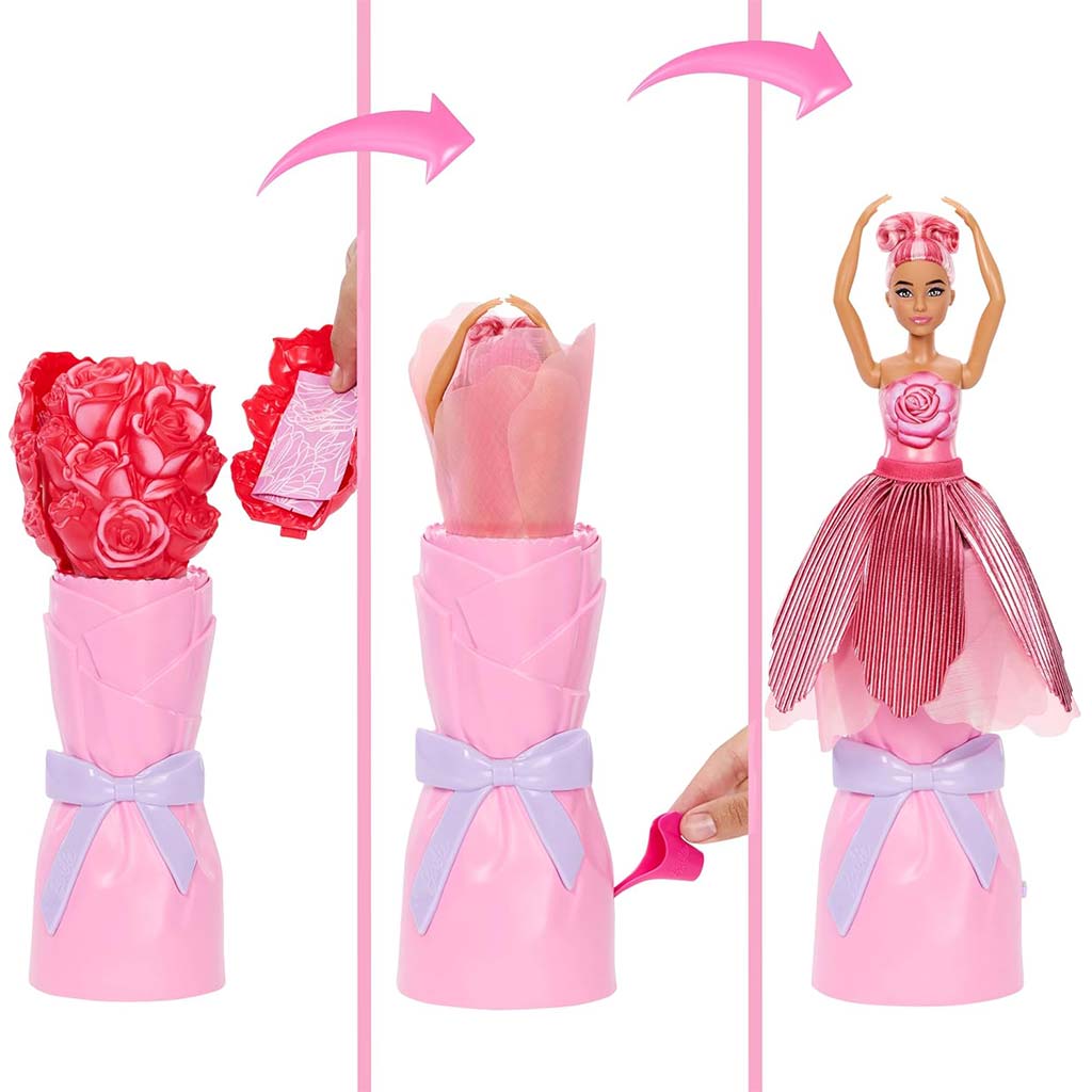 Barbie Reveal: Virágvarázs meglepetés baba - Rózsa - Mattel kép 3