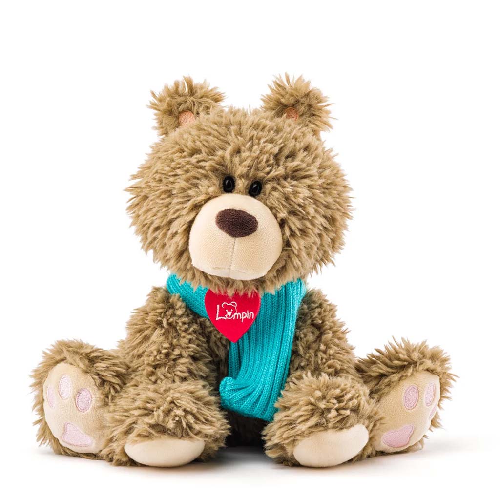 Bariboo borzos maci plüssfigura sállal 25cm - Lumpin kép 1
