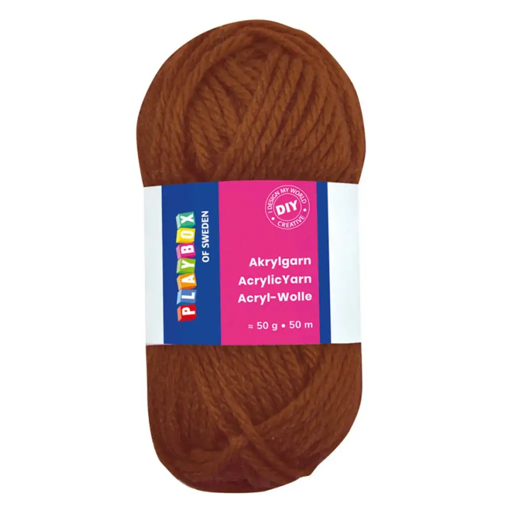 PlayBox: Akril fonal 50g barna kép 1