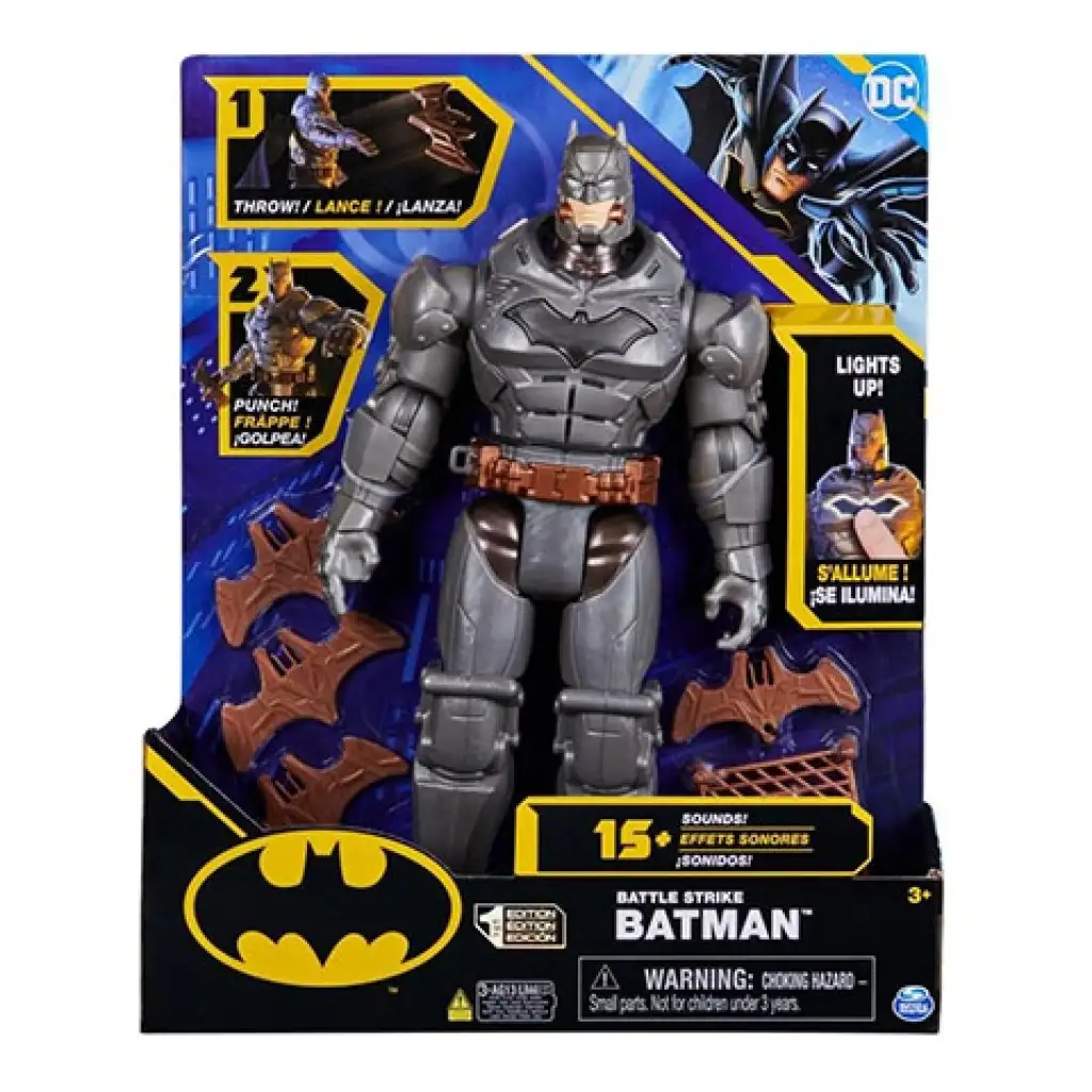 DC Comics: Battle Strike Batman figura hanggal 30cm - Spin Master kép 1