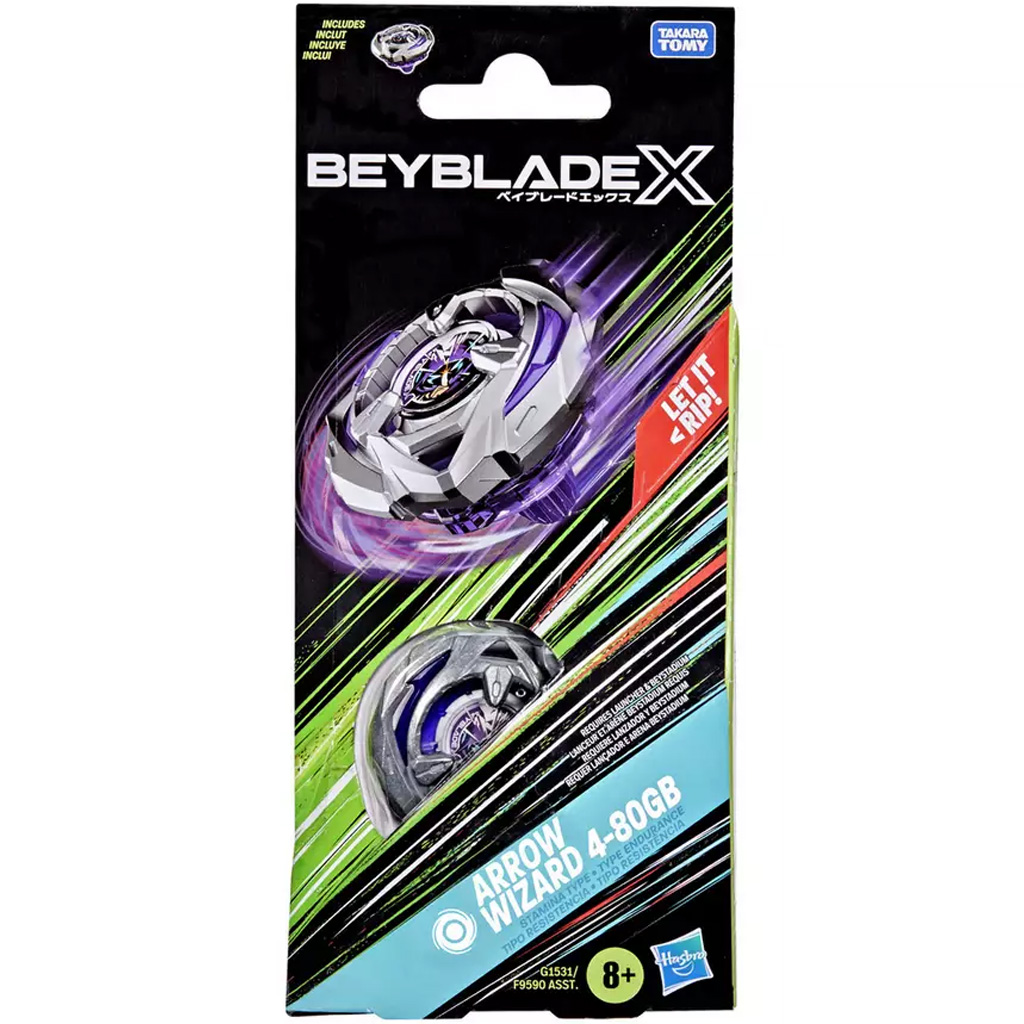Beyblade X Booster: Arrow Wizard 4-80GB pörgettyű - Hasbro kép 1