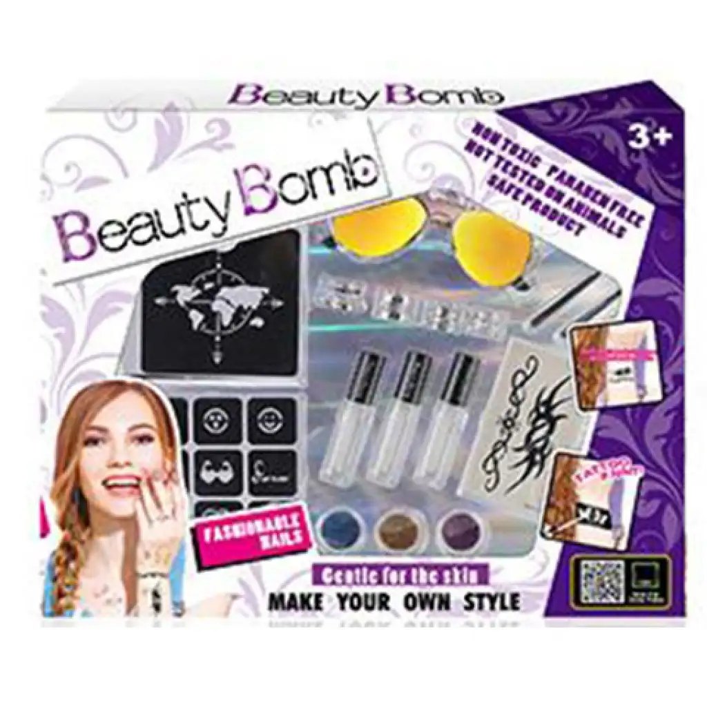Beauty World: Beauty Bomb csillámtetkó kreatív szett napszemüveggel kép 1