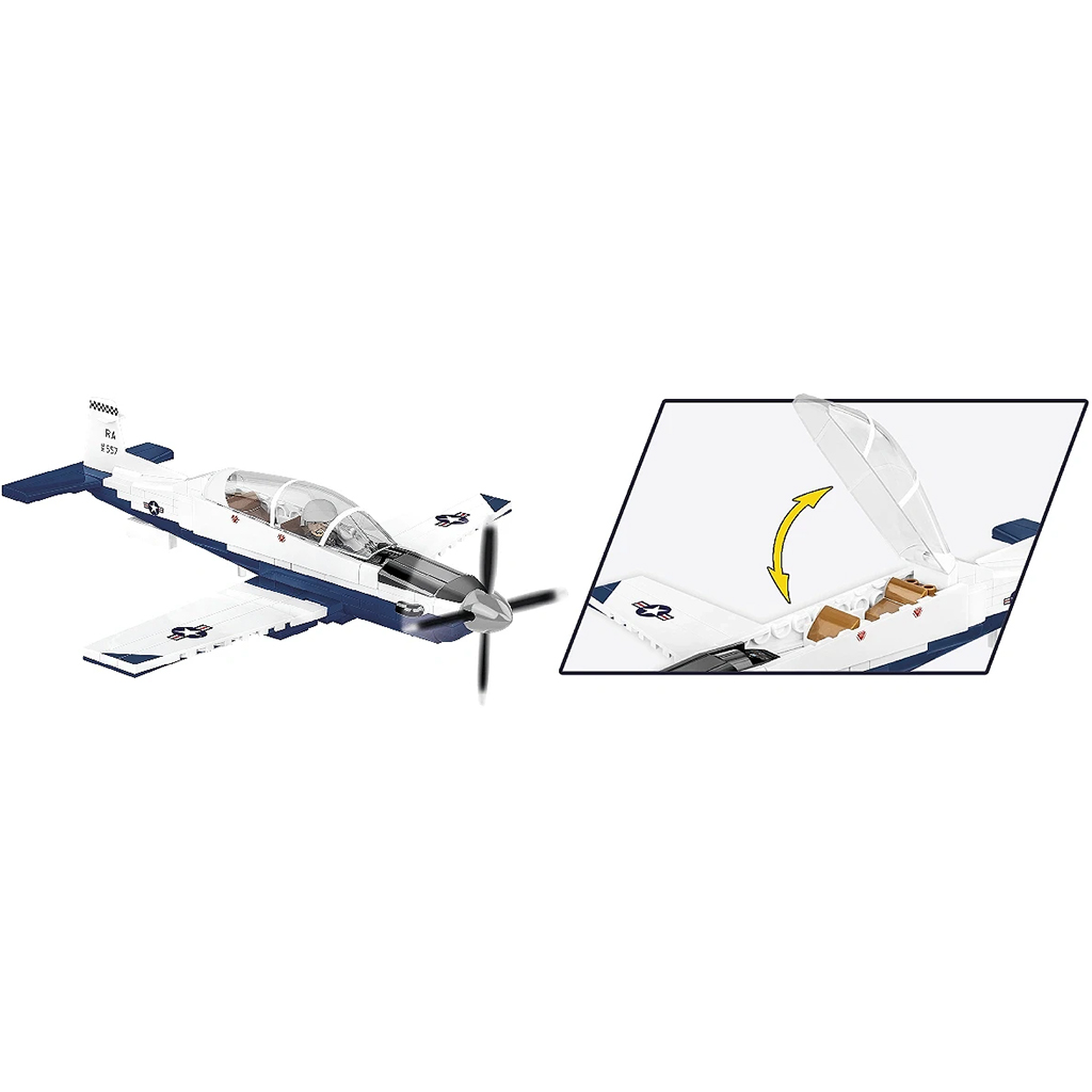 COBI: Beechcraft T-6 Texan II kék-fehér építőjáték (26624) kép 5