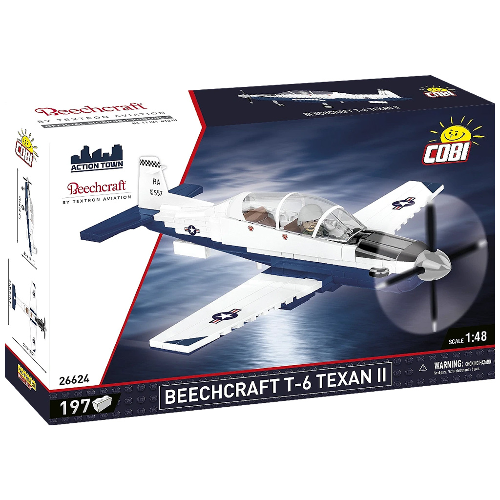 COBI: Beechcraft T-6 Texan II kék-fehér építőjáték (26624) kép 1
