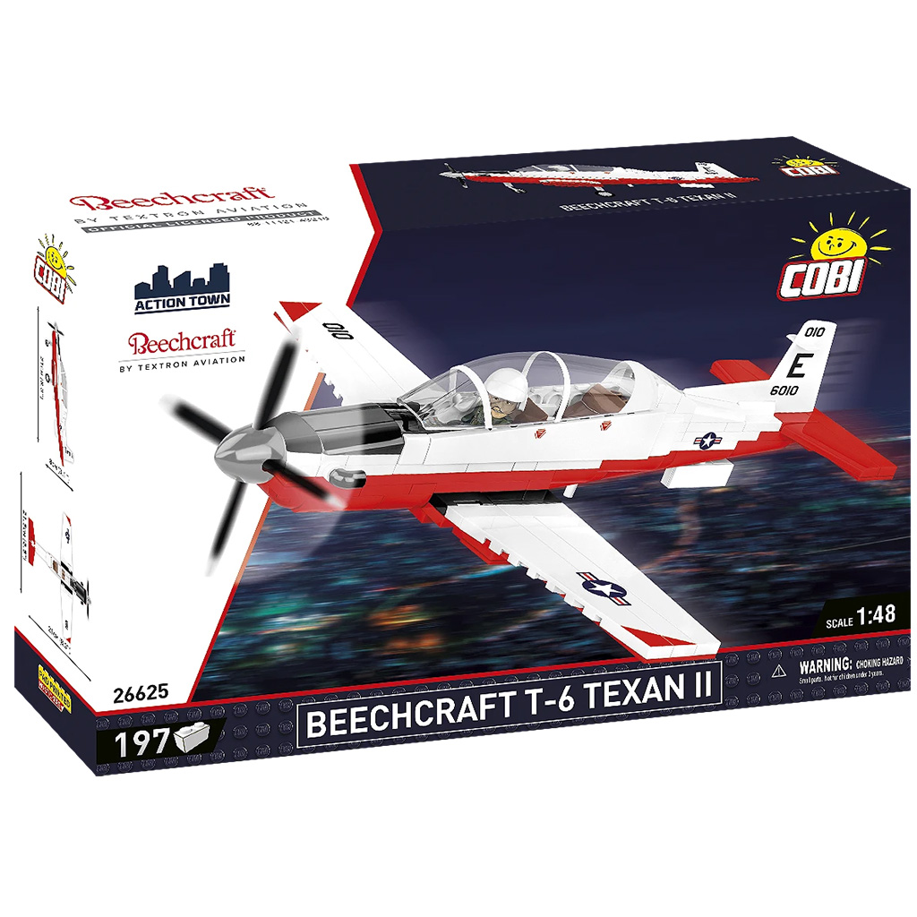 COBI: Beechcraft T-6 Texan II piros-fehér építőjáték (26625) kép 1