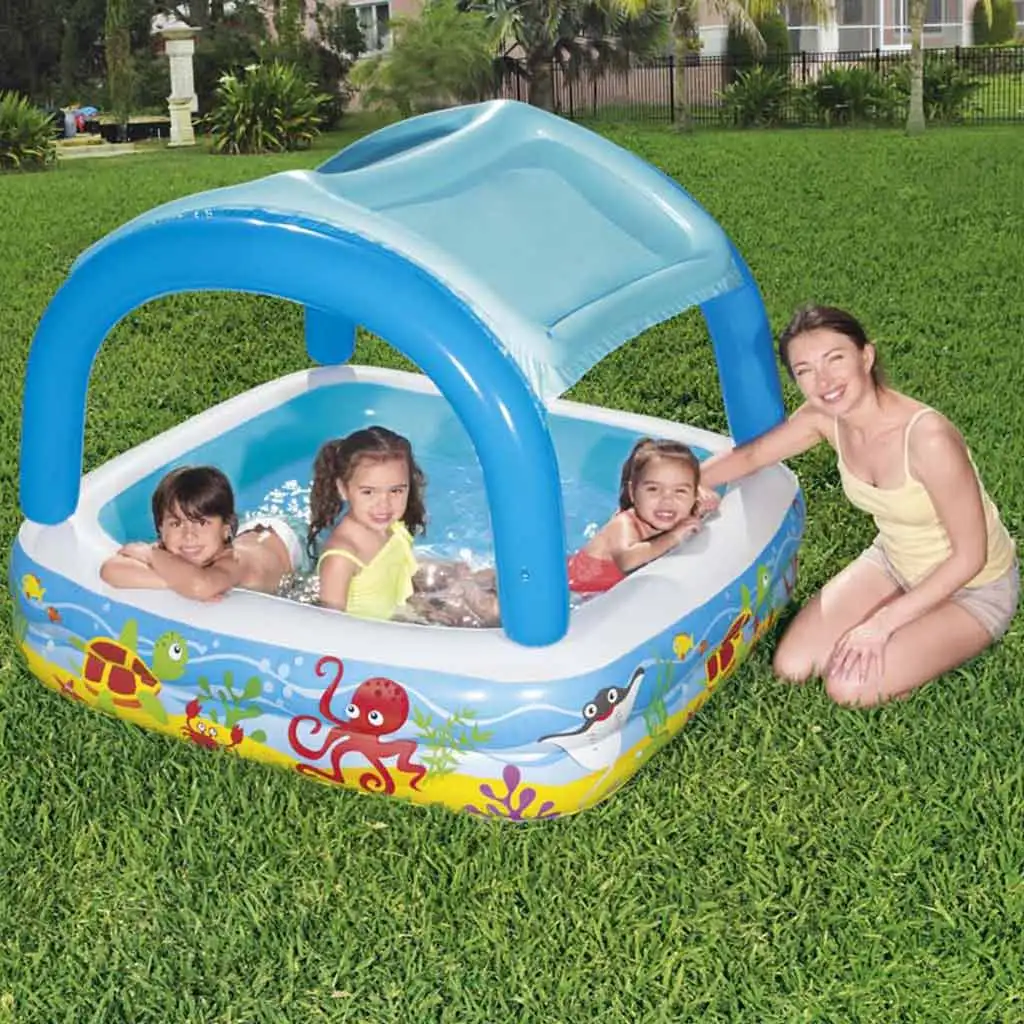 Bestway: Beach Buddy™ pancsoló medence napvédő tetővel 140 x 140 x 114 cm kép 2