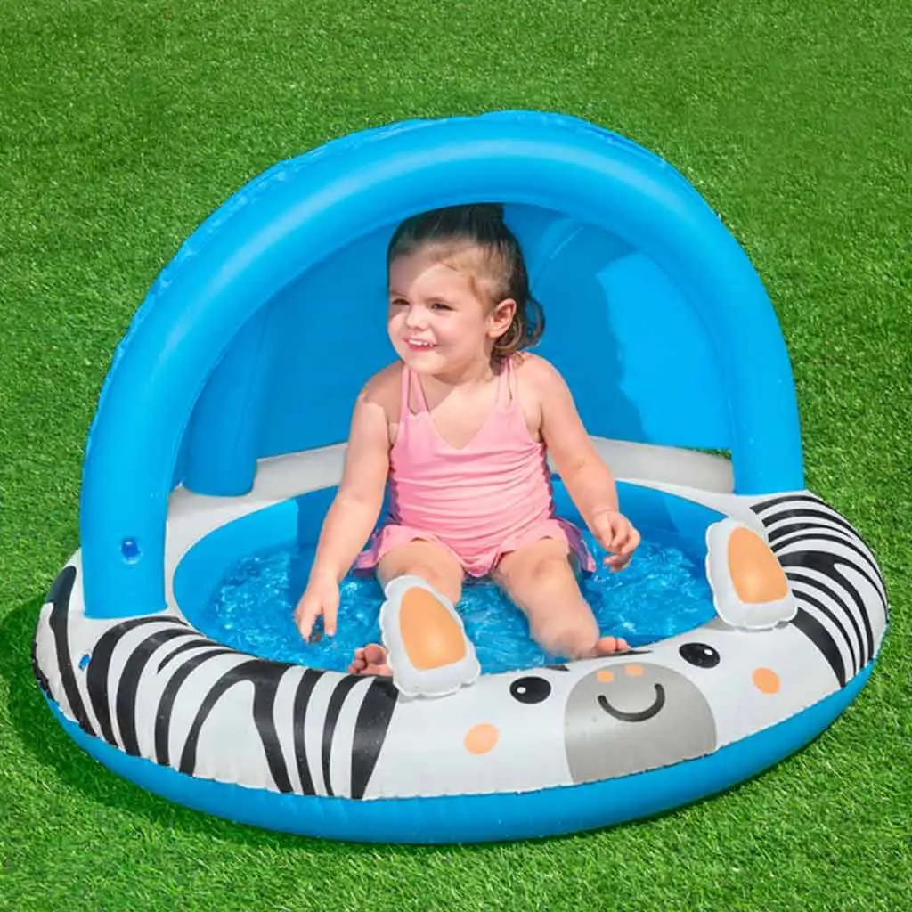 Bestway: Safari Sun™ zebrás pancsoló medence napvédő tetővel Ø 97 x 66 cm kép 6