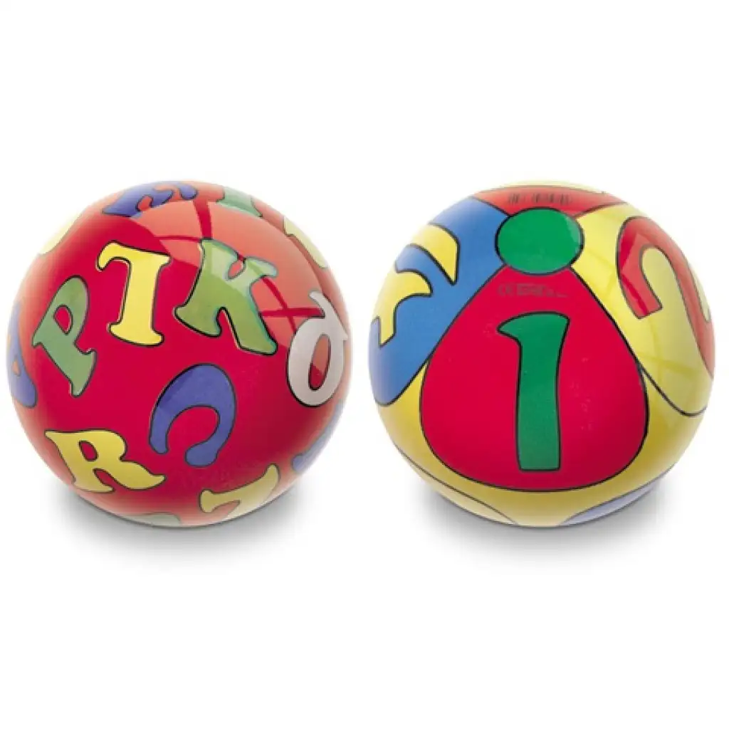 Betűk és számok gumilabda 14cm - Mondo Toys kép 1