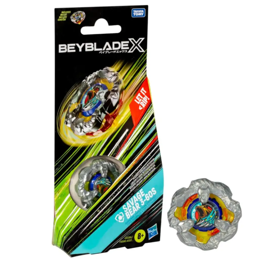 Beyblade X: Savage Bear 3-60S pörgettyű - Hasbro kép 1