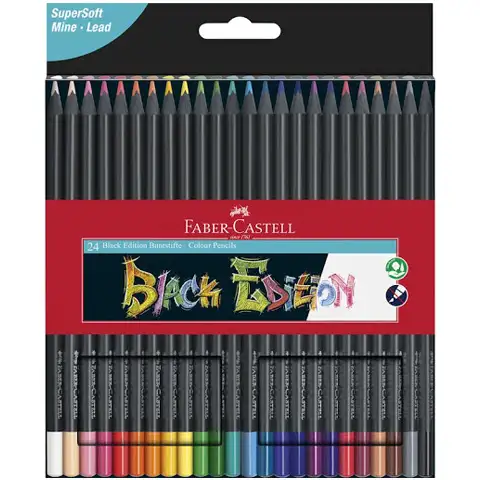 Faber-Castell: Black Edition színes ceruza szett 24db-os kép 1