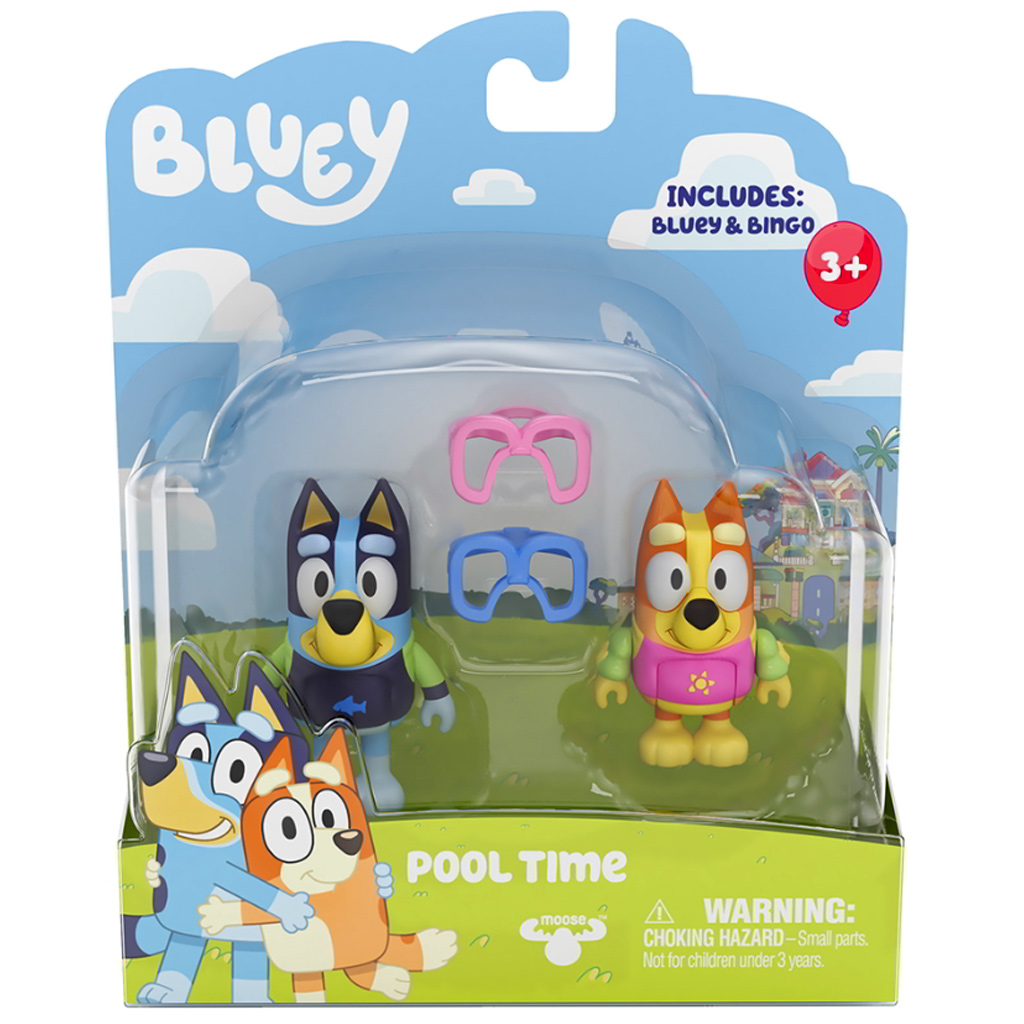 Bluey: Bluey és Chilli medence party játékfigura szett kép 1