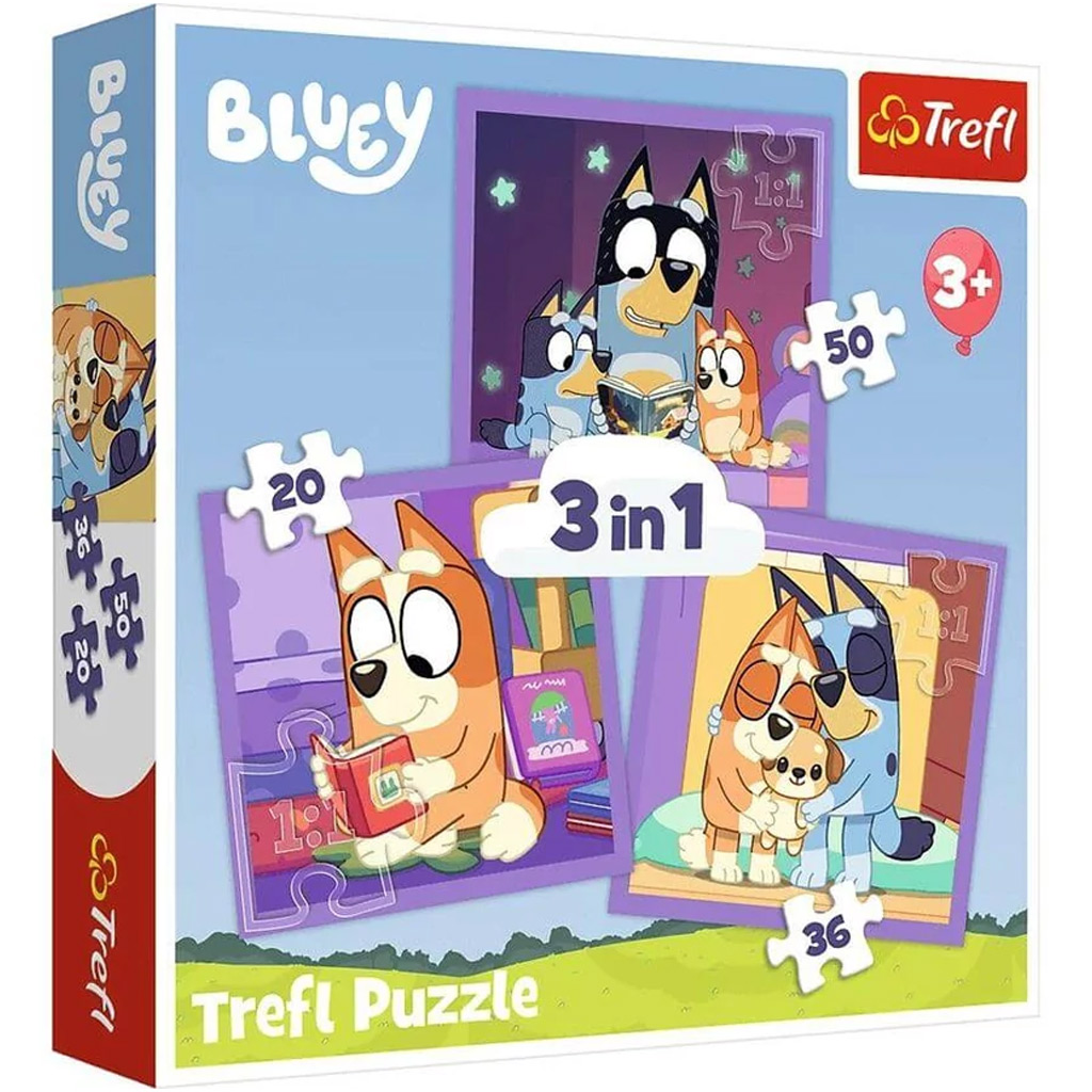 Bluey 3 az 1-ben 20-36-50db-os puzzle - Trefl kép 1