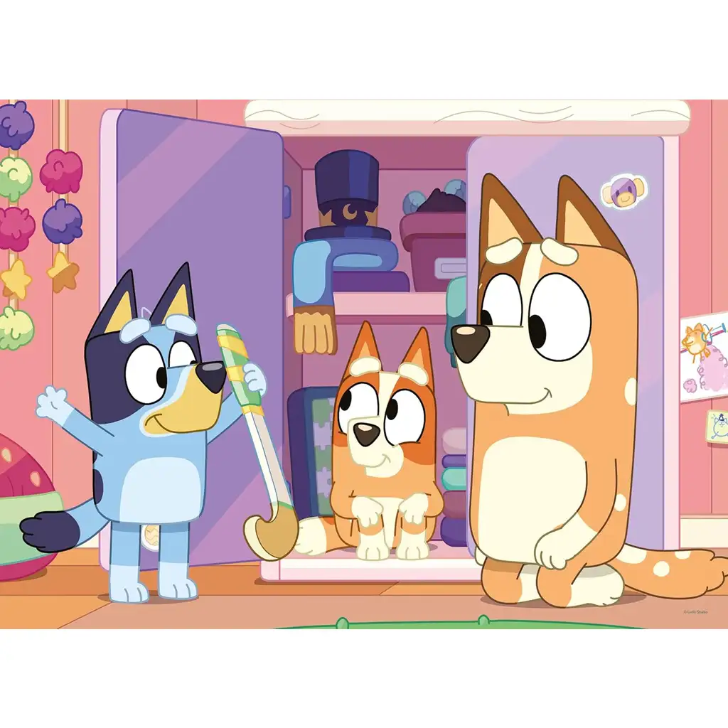 Bluey 2 az 1-ben 60db-os puzzle és színező 50x35cm - Lisciani kép 2